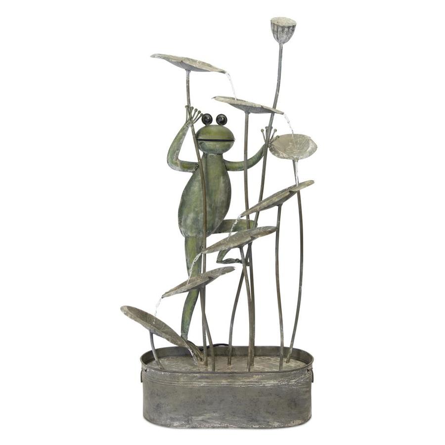 Frog Fountain 22inW x 47.25inH Iron in the Indoor Fountains department at