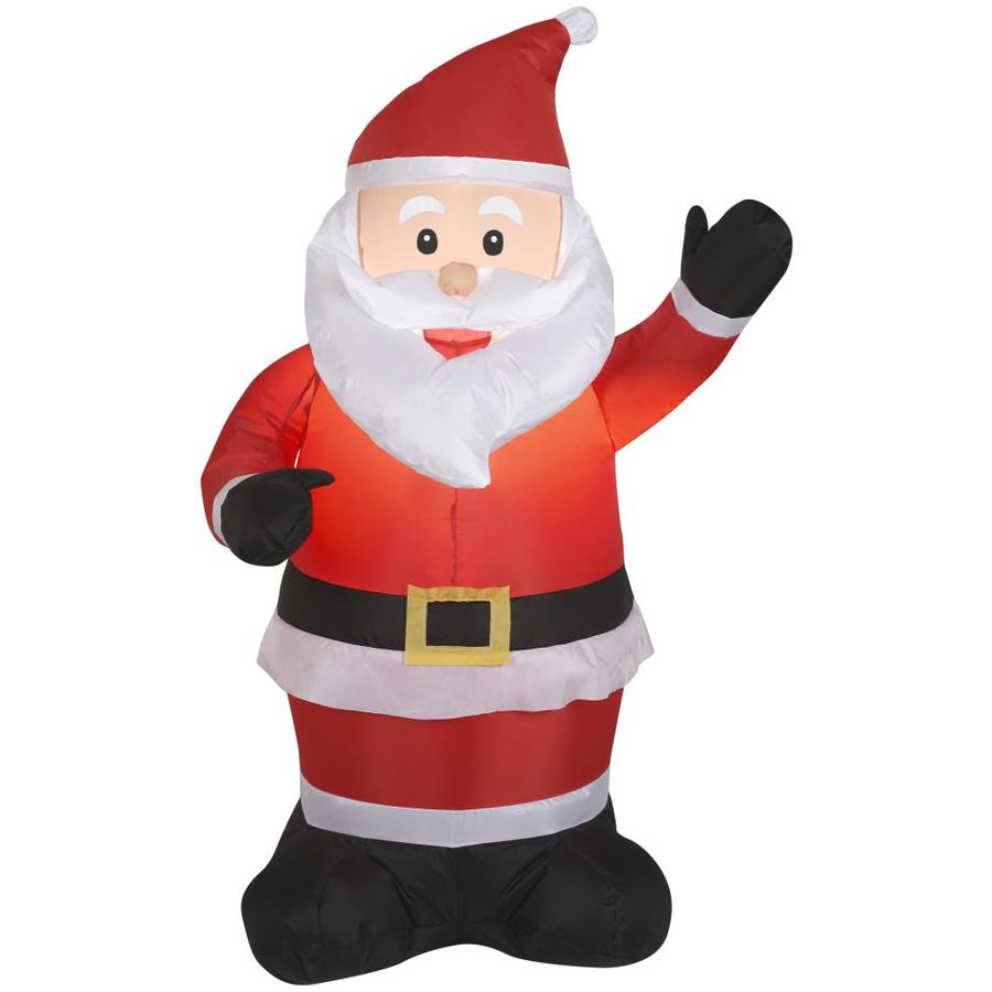 Gemmy 4-ft Lighted Santa Christmas Inflatable in the Christmas ...