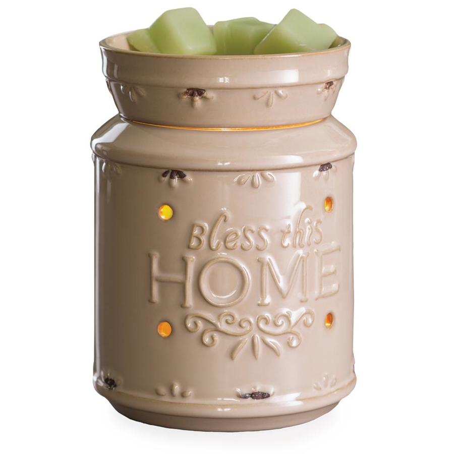 Candle Warmers Etc Bless This Home Cream Illumination Fragrance Warmer