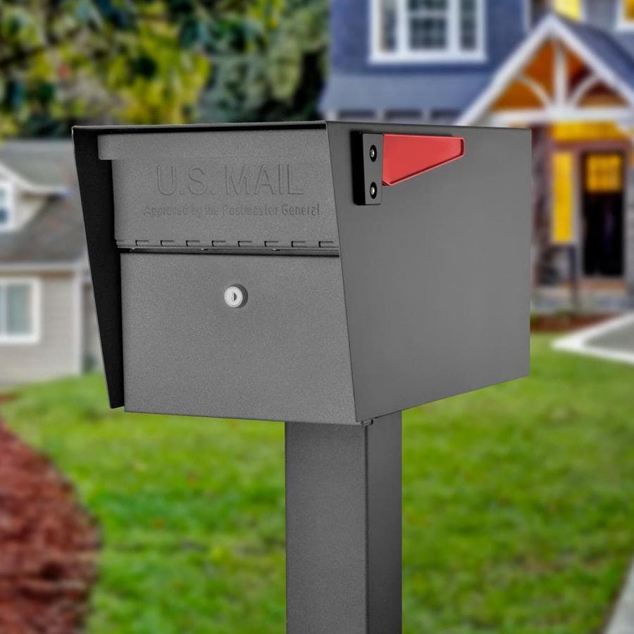 Mail Boss Mail Manager 10.75-in W x 11.25-in H Metal Granite Post Mount ...