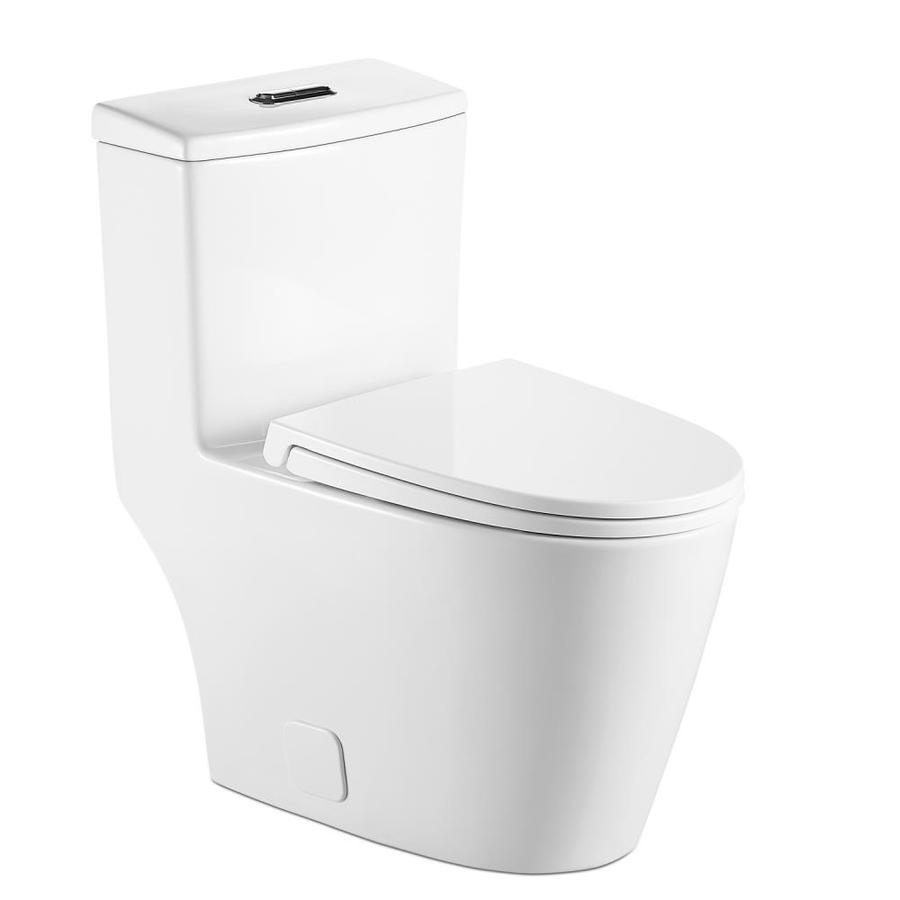 WELLFOR White Toilet Bathroom Compact Mini Toilet Toilets Double Flush ...