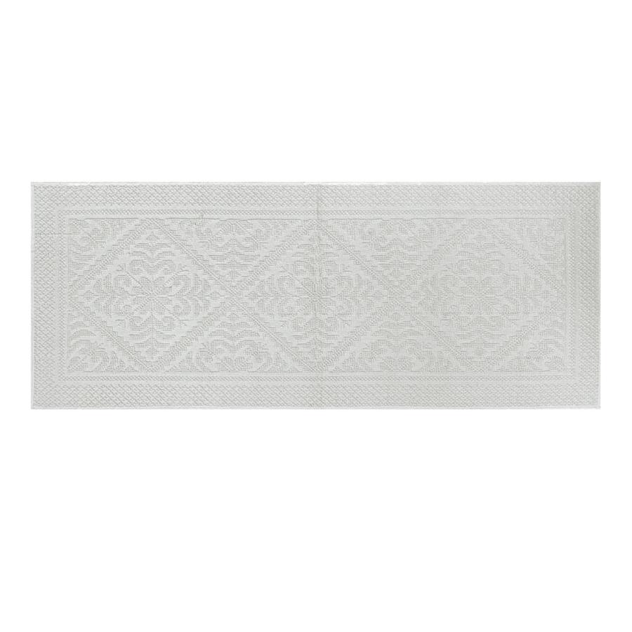 Better Trends Better Trends Lux Collection In Race Track Pattern 100 Cotton Reversible Tufted Bath Mat Rug In X 60 In White In The Bathroom Rugs Shower Mats Department At Lowes Com