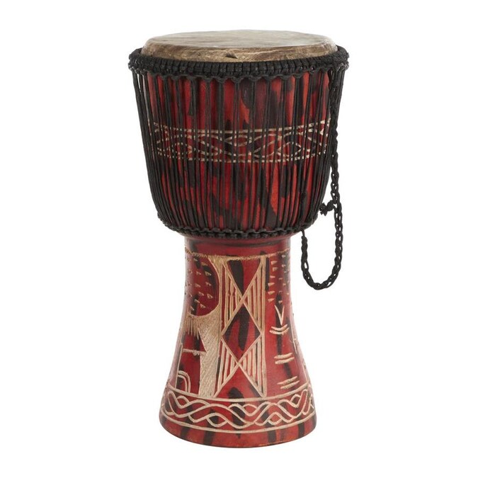 Grayson Lane Large Handmade Goatskin With Red And Black Tweneboa Wood Djembe Drum A Nylon Cord Strap In The Decorative Accessories Department At Com - Large African Drum Coffee Table Grayson Lane Large Handmade Goatskin With Red And Black Tweneboa Wood Djembe Drum A Nylon Cord Strap In The Decorative Accessories Department At Com - Large African Drum Coffee Table