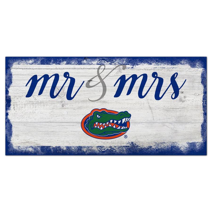 Fan Creations University of Florida Script Mr and Mrs 6x12 Sign in the