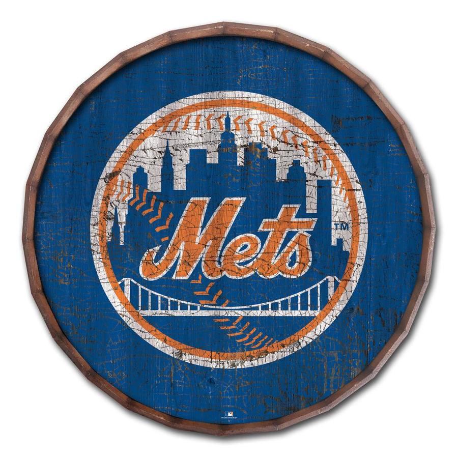 Fan Creations New York Mets Cracked Color 24-in Barrel Top in the Wall ...