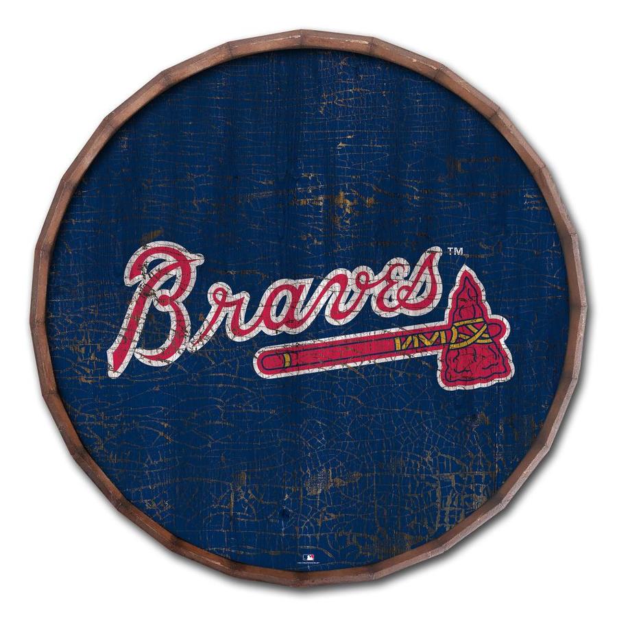 Fan Creations Atlanta Braves Cracked Color 16-in Barrel Top in the Wall ...