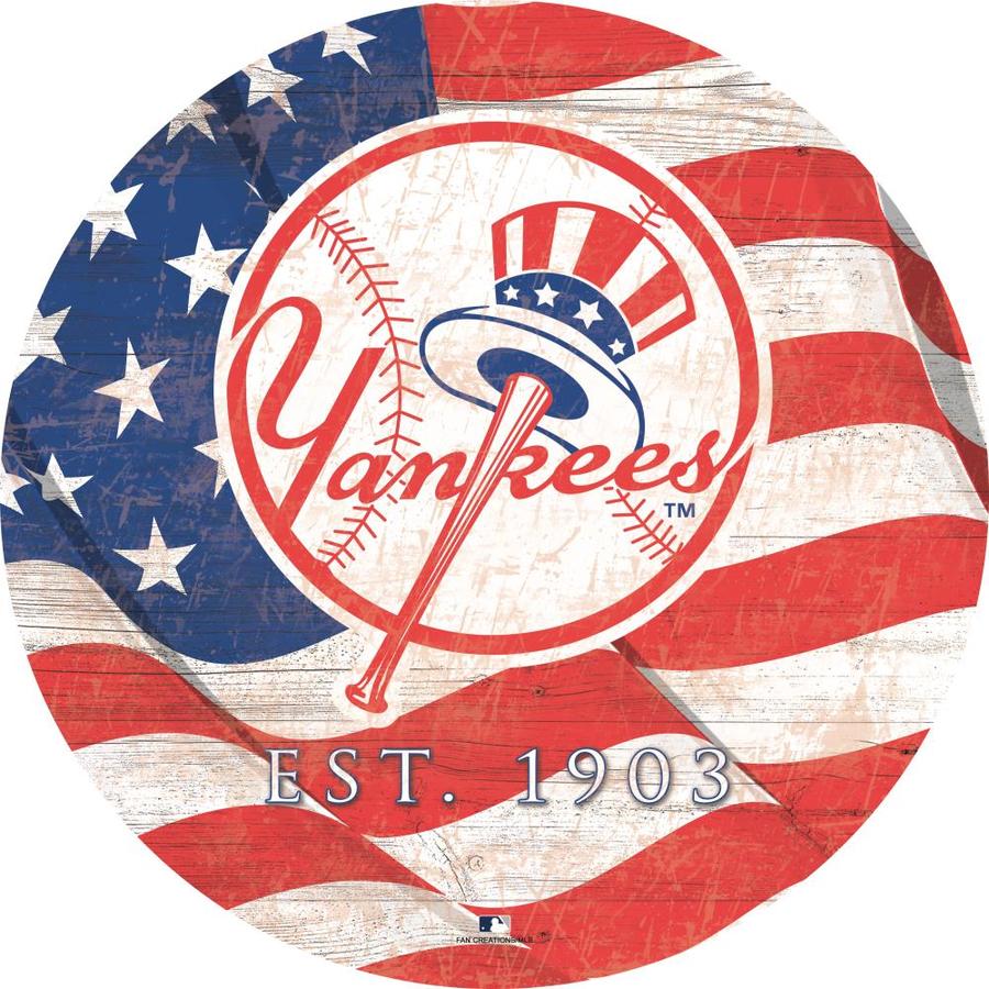 Fan Creations New York Yankees Team Color Flag 12in Circle in the Wall ...
