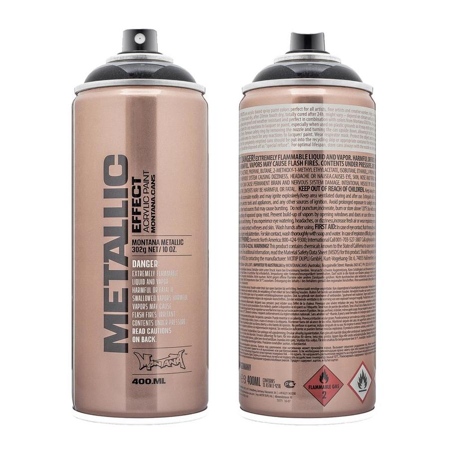 Montana Cans METALLIC EFFECT Semi-Gloss Black Metallic Spray Paint (NET ...