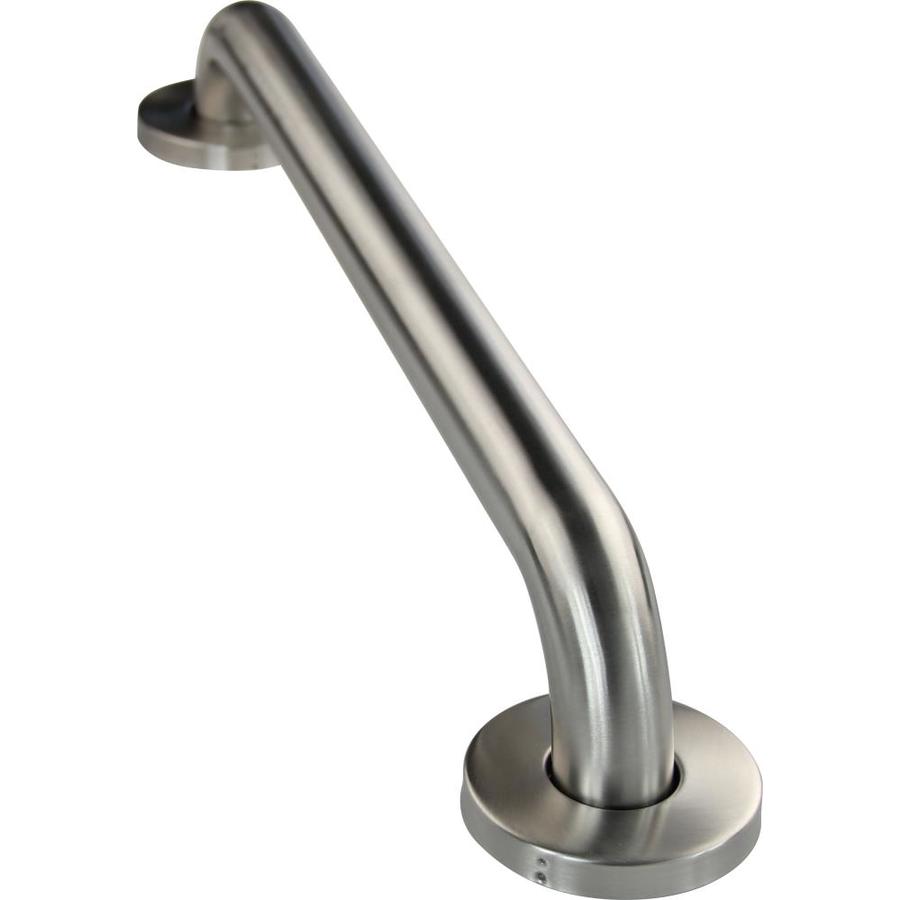 Project Source 24 in Stainless Steel Concealed Flange Grab Bar in the