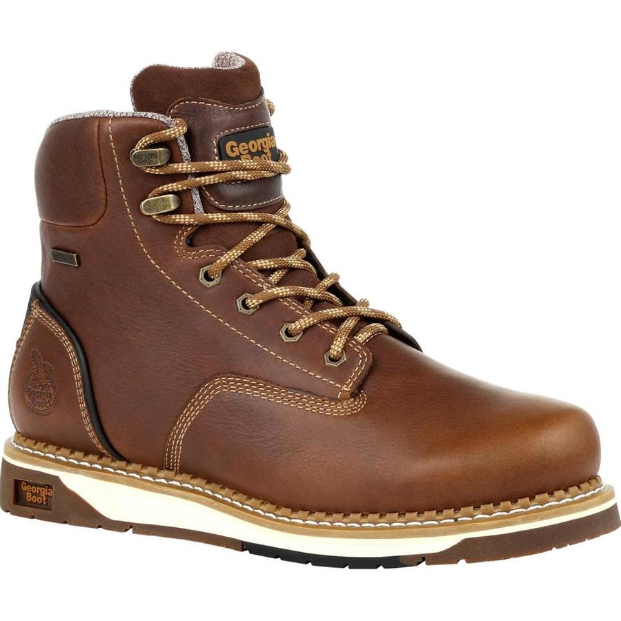 Georgia Boot Size: 11.5 Wide Mens Brown Waterproof Work Boots in the ...