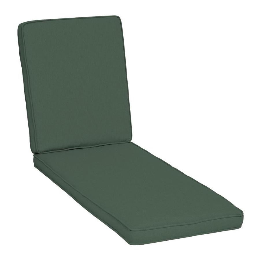 Arden Selections Oasis Dark Olive Green Patio Chaise Lounge Chair Cushion in the Patio Furniture
