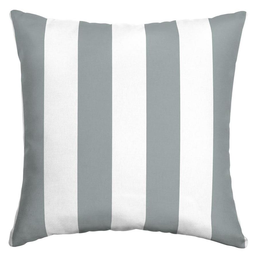 Arden Selections Striped Stone Cabana Stripe Square Throw Pillow In The Outdoor Decorative Pillows Department At Lowes Com
