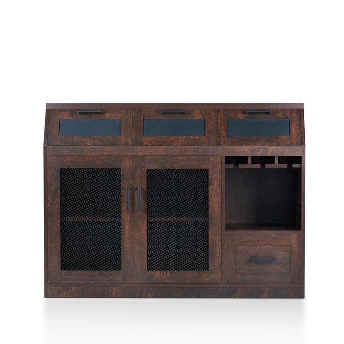 Furniture Of America Cottonvintage Walnut Sideboard In The Dining Kitchen Storage Department At Lowes Com