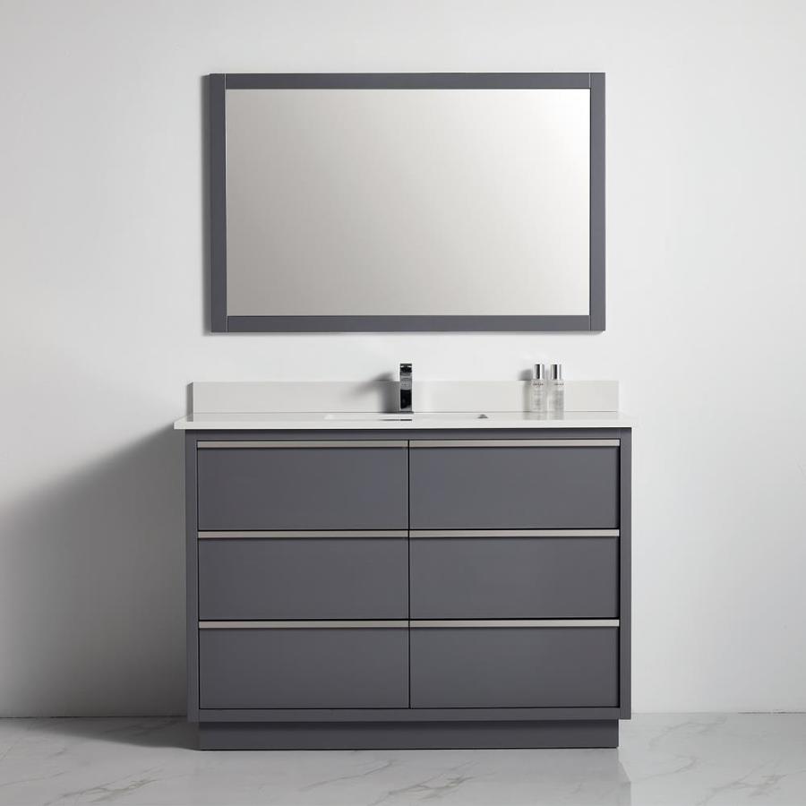 WELLFOR 48in Bathroom Cover with Mirrored Bathroom