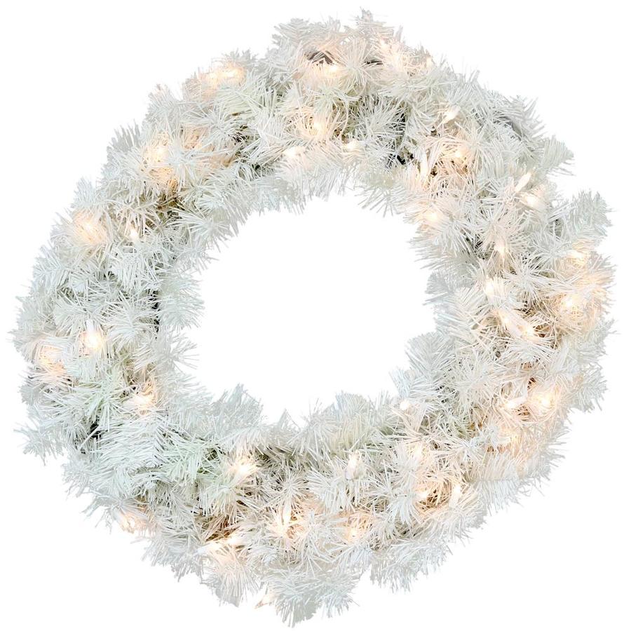White Artificial Christmas Wreaths at Lowes.com