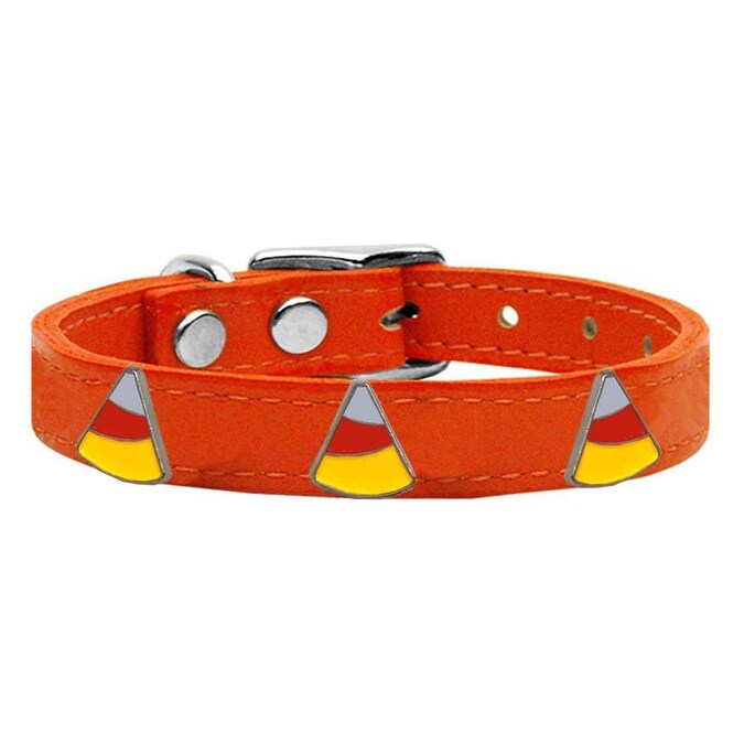 Collar with orange closed candy