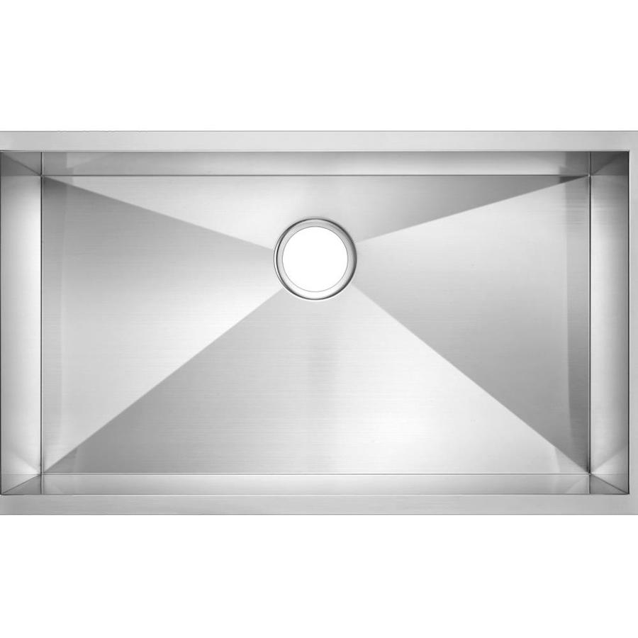 Water Creation Water Creation Sss Us 3319a 16 33 X 19 In Zero Radius Single Bowl Stainless Steel Hand Made Undermount Kitchen Sink Gray And Premium Scratch Resistant Satin In The Endless Aisle Department At