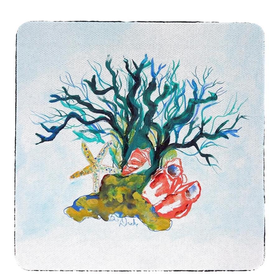 Betsy Drake Interiors Betsy Drake Ct1092 Starfish Coral Shells Coaster Set Of 4 In The Endless Aisle Department At Lowes Com