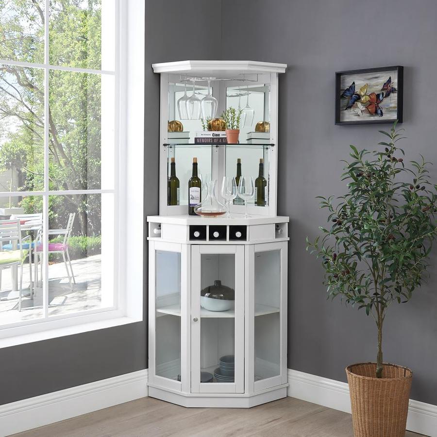 Home Source Industries Arms 31.5-in x 73-in White Corner Corner Bar in ...