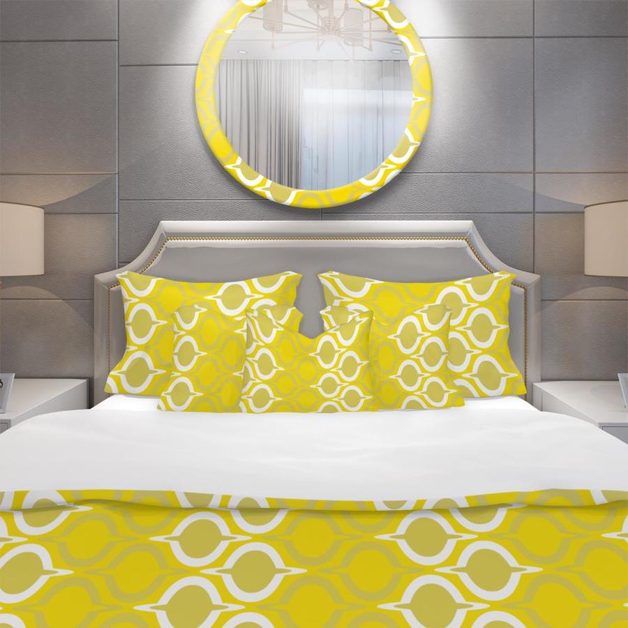 Designart 3-Piece Yellow Queen Duvet Cover Set in the Bedding Sets ...