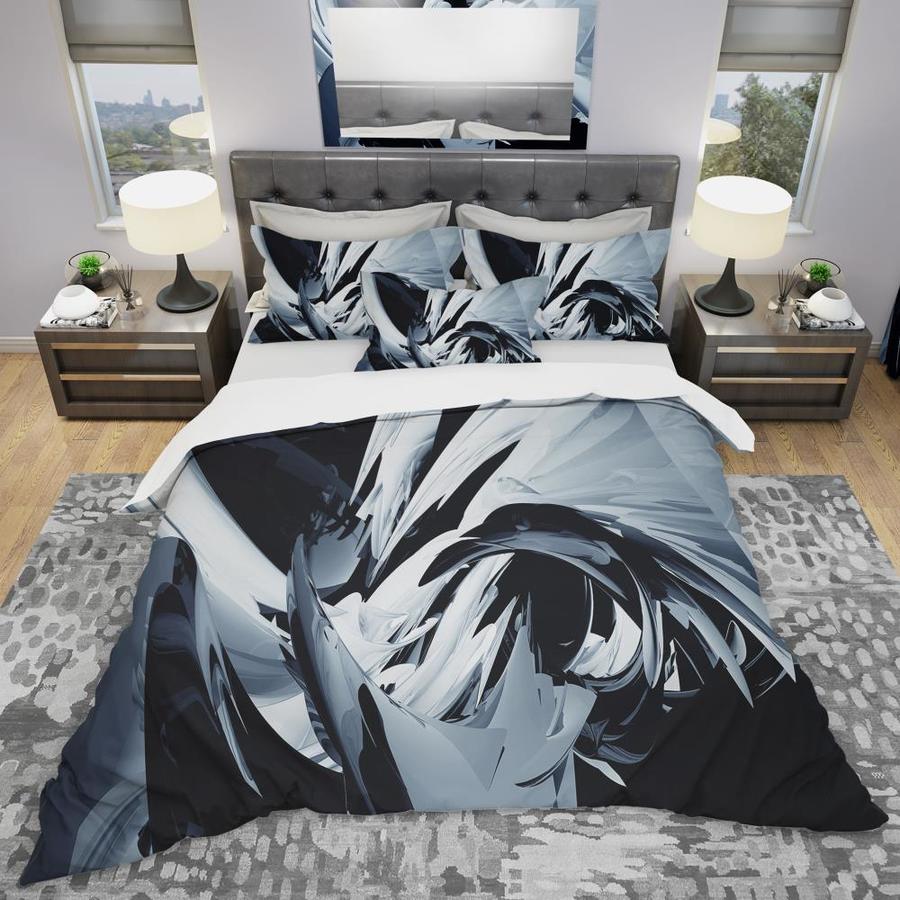 Designart 3-Piece Silver Twin Duvet Cover Set in the Bedding Sets ...
