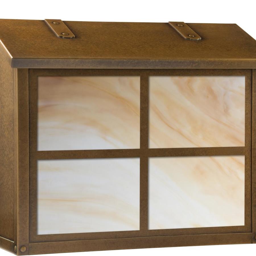 America's Finest Americas Finest Lighting AF3133WBHN Window 14 Large Mailbox, Honey Warm
