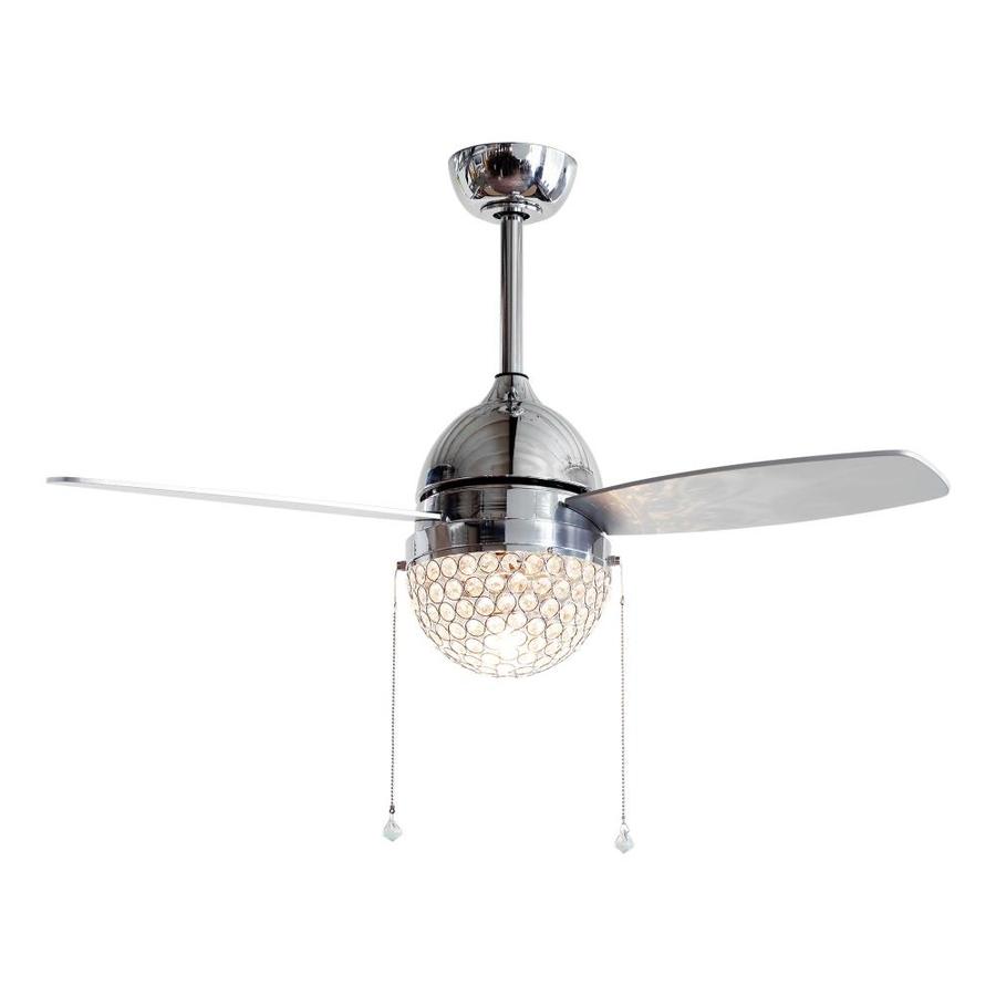 Parrot Uncle 42 In Chrome Indoor Ceiling Fan 3 Blade In The Ceiling Fans Department At Lowes Com