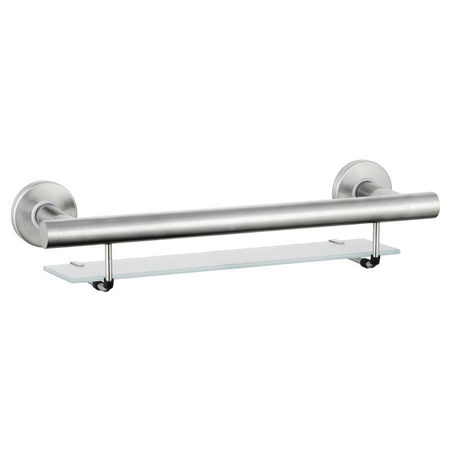 evekare Shower/Bath Shelf with Grab Bar Stainless Steel in the Grab