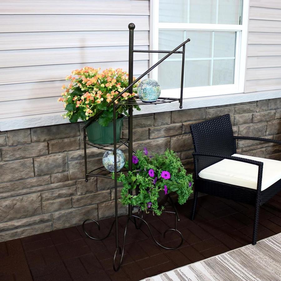 Sunnydaze Decor 4-Tier Metal Iron Plant Stand Spiral Staircase Design ...