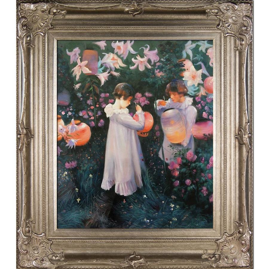 La Pastiche La Pastiche By Overstockart Carnation Lily Lily Rose By John Singer Sargent With Dark Champagne Renaissance Frame Oil Painting Wall Art 34 In X 30 In In The Wall Art Department At