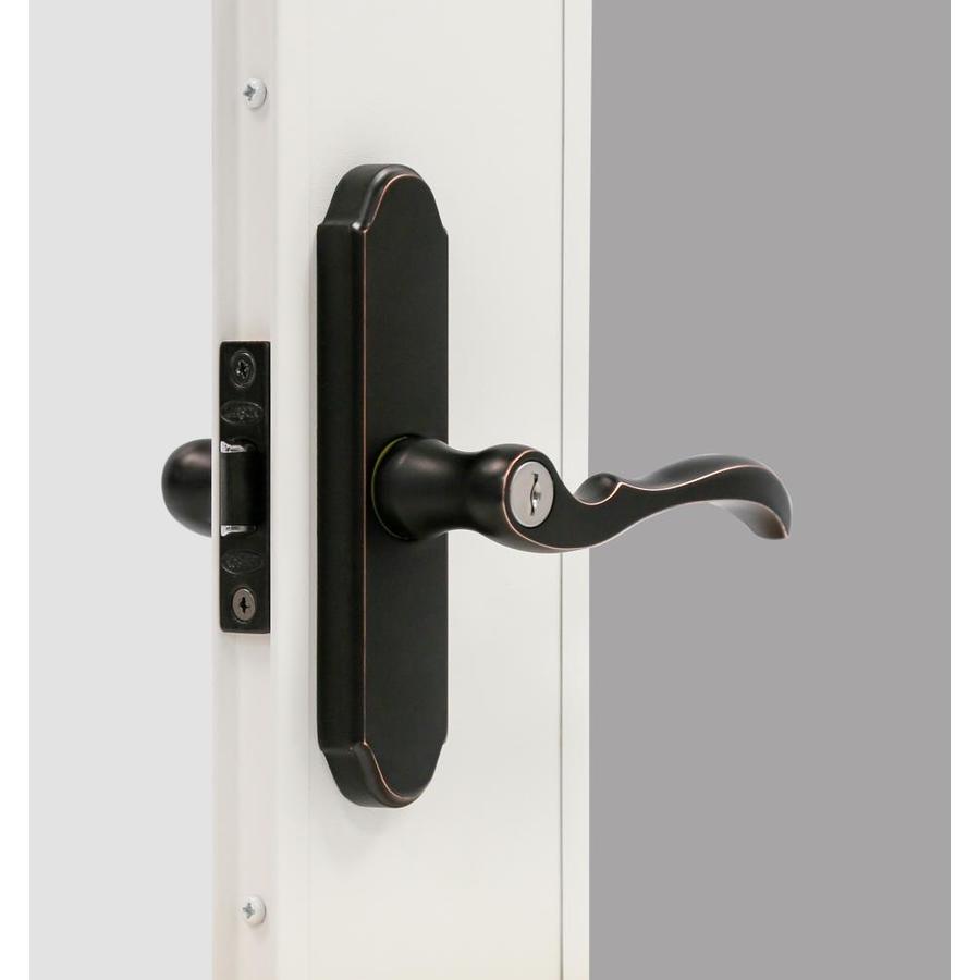 LARSON Aged Bronze Storm Door M2 Mortise Latch Set in the Screen Door ...