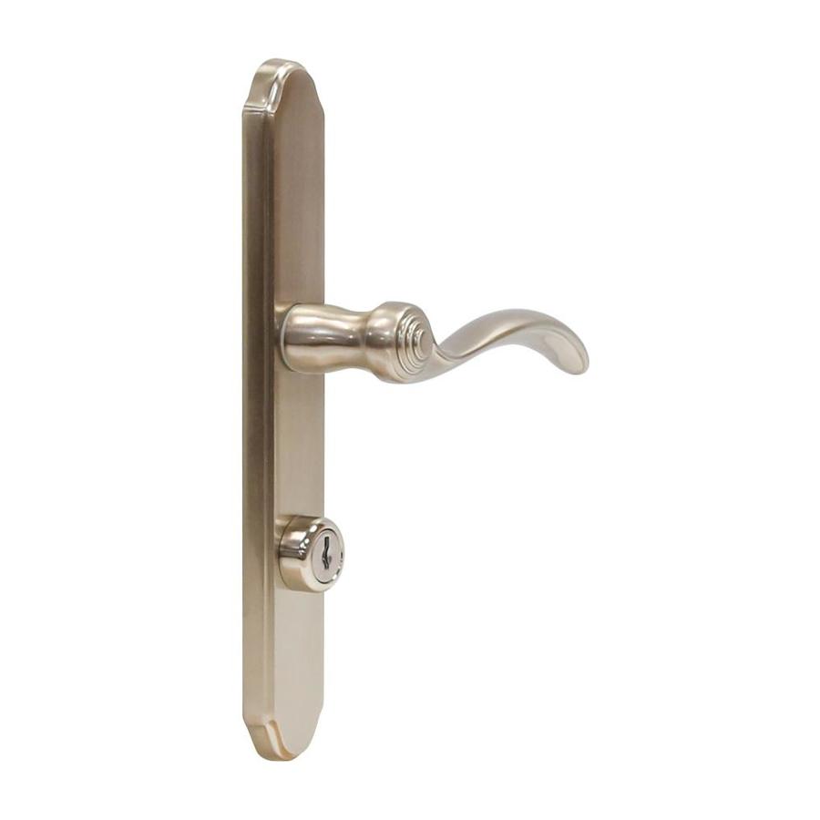 LARSON Brushed Nickel Storm Door Revere Mortise Latch Set In The Screen ...