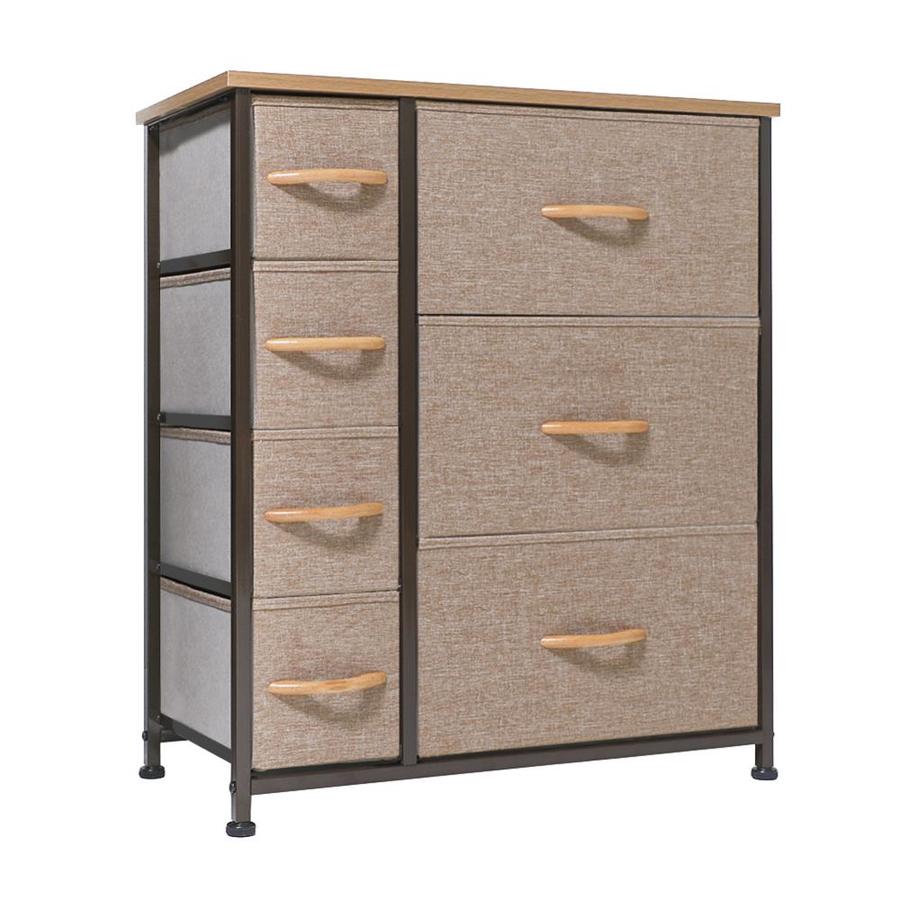 Crestlive Products Vertical Dresser Storage Tower Sturdy Steel Frame Wood Top Easy Pull Fabric Bins Wood Handle Organizer Unit For Bedroom Hallway Entryway Closets 5 Drawers Mixed Colors In The Storage Cubes