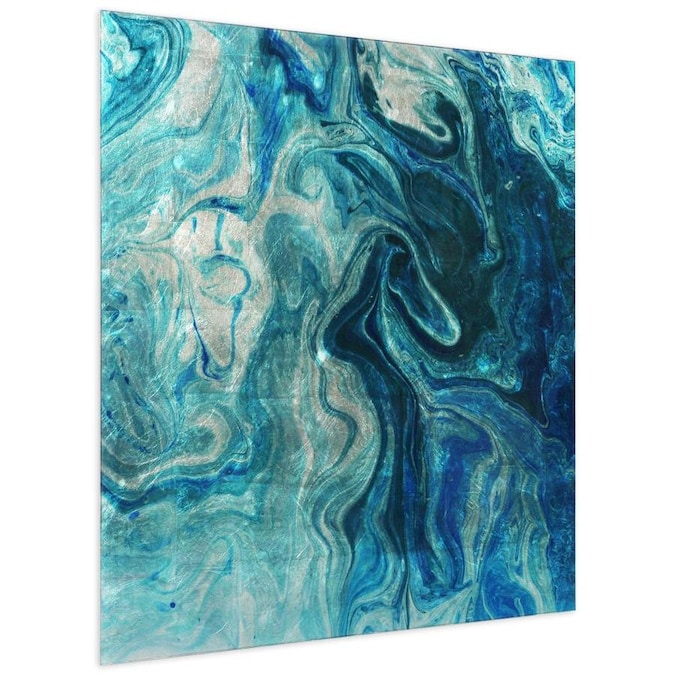 Empire Art Direct 38-in H x 38-in W Abstract Glass Print in the Wall ...