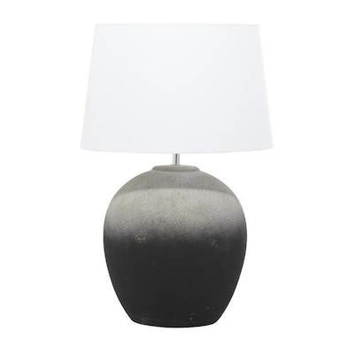 Grayson Lane 22 9 In Black Table Lamp With Linen Shade In The Table Lamps Department At Lowes Com