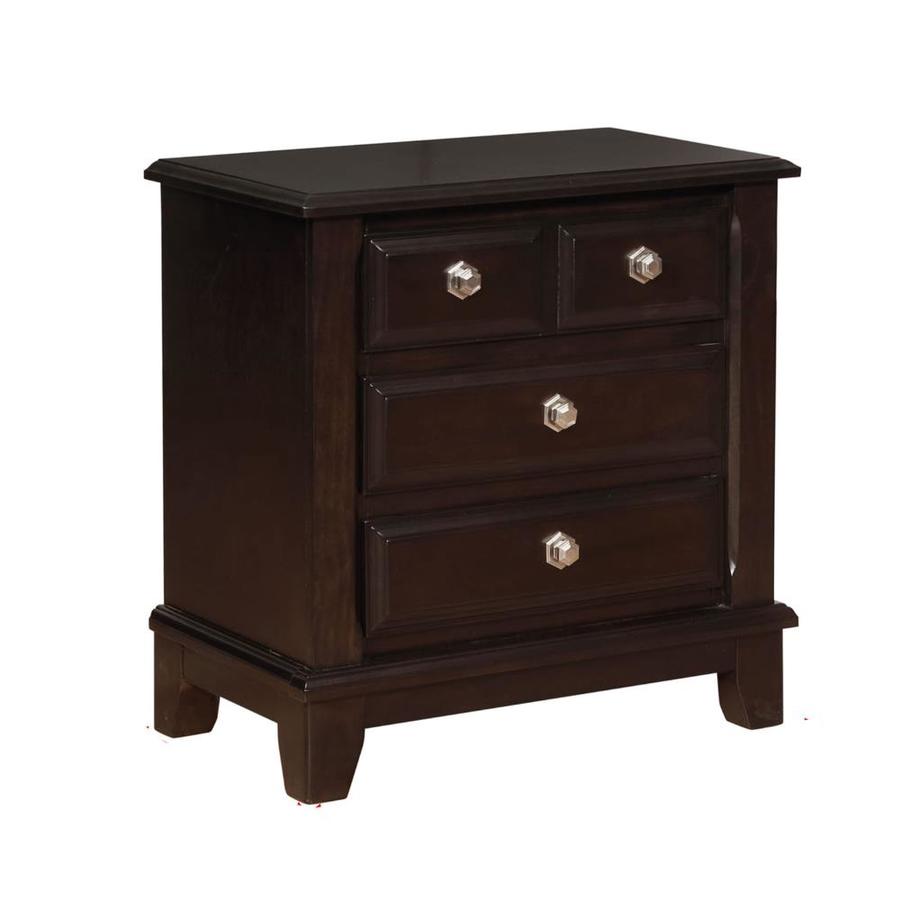 Benzara Dark Brown Nightstand in the Nightstands department at