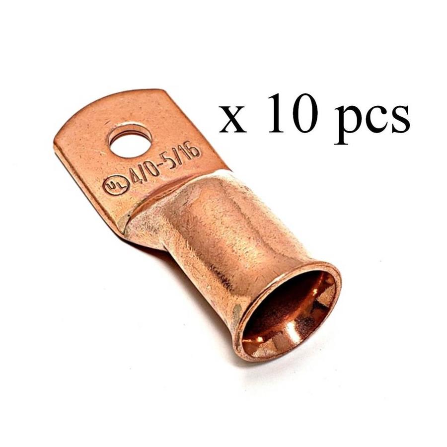 WindyNation 4/0 -Gauge x 5/16-in Pure Copper Cable Lug (10-Pack) in the ...