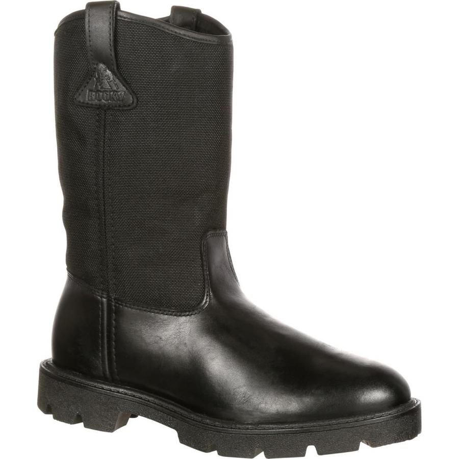 rocky slip on boots black