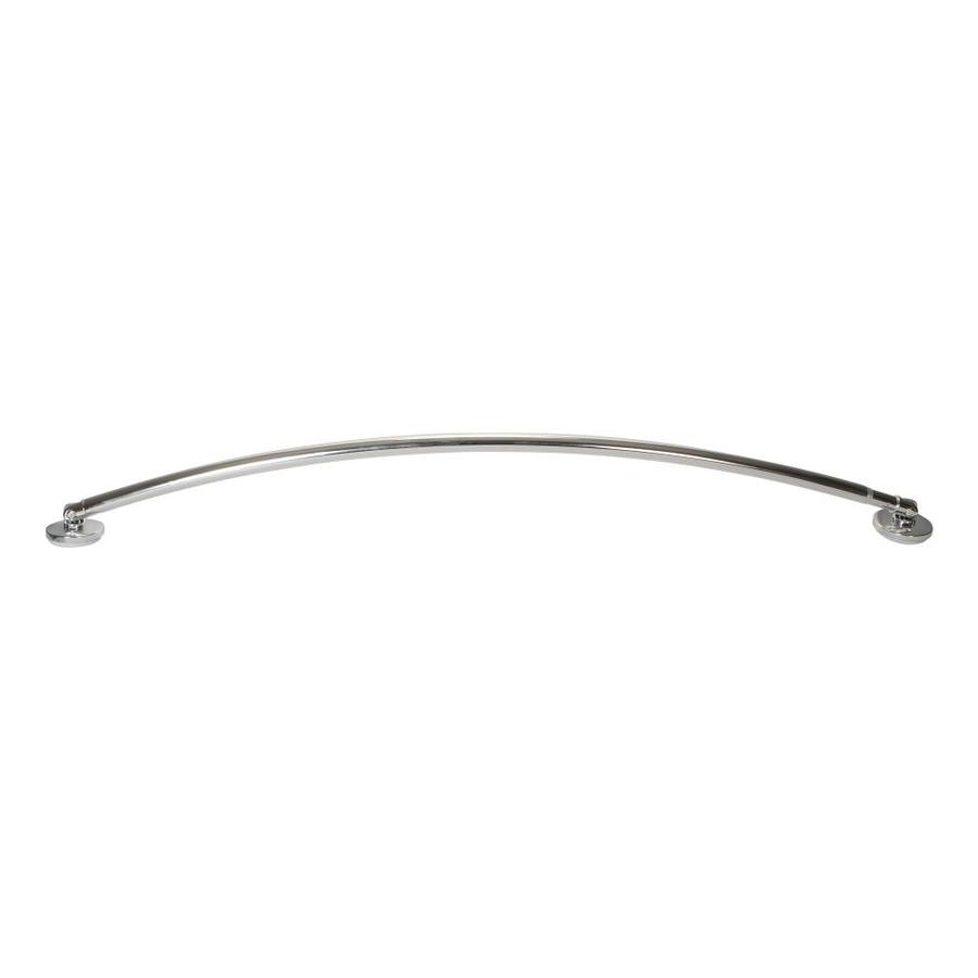 Bath Bliss Suction Cup Mount Curved Shower Rod In Chrome The Rods Department At Lowes Bath Bliss Suction Cup Mount