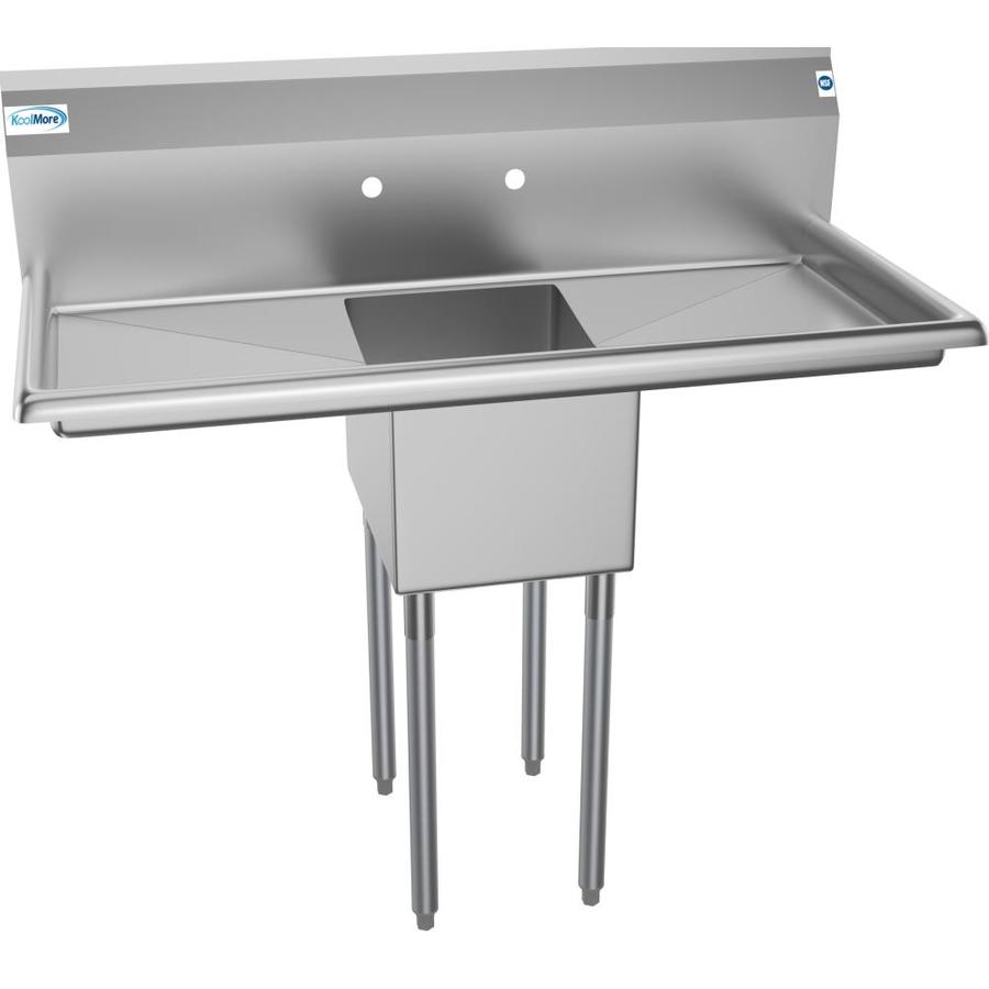 KoolMore 45 in. 1 Compartment Stainless Steel Commercial Kitchen Prep ...