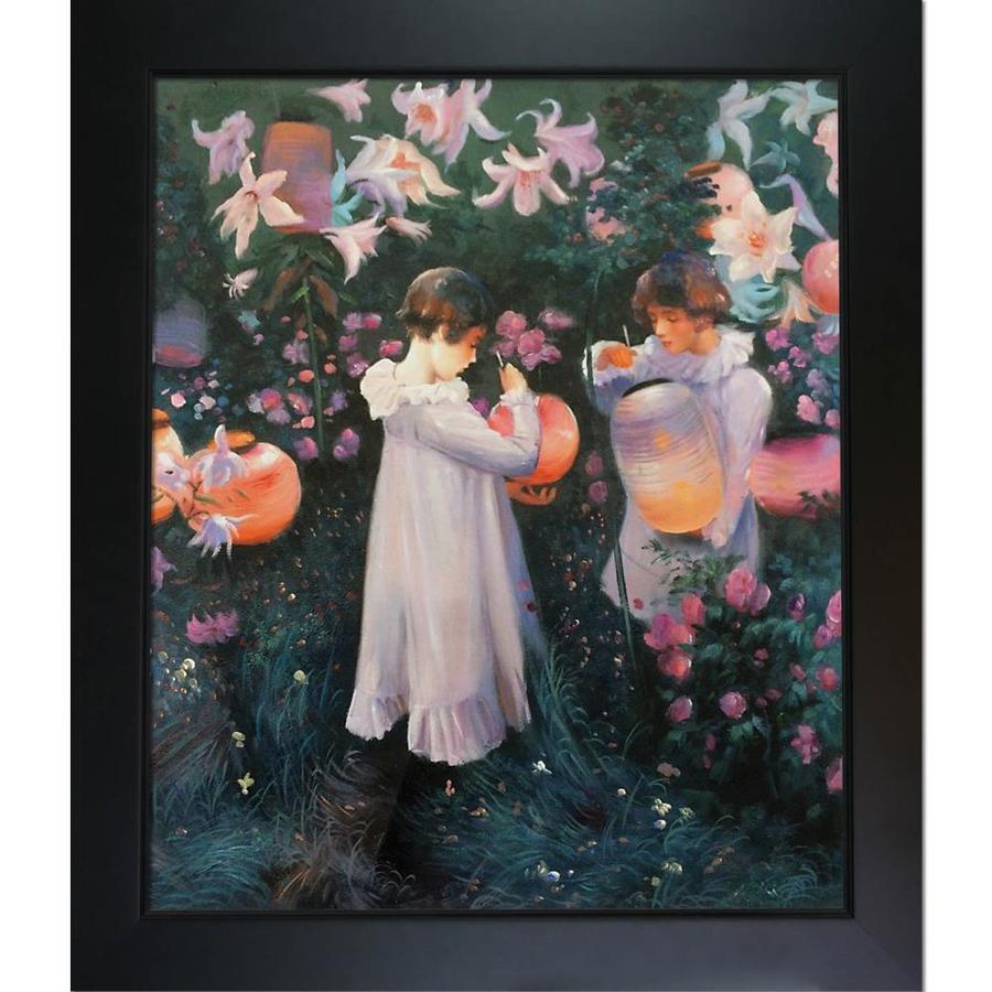 La Pastiche La Pastiche By Overstockart Carnation Lily Lily Rose By John Singer Sargent With Black New Age Wood Frame Oil Painting Wall Art 28 75 In X 24 75 In In The Wall Art Department