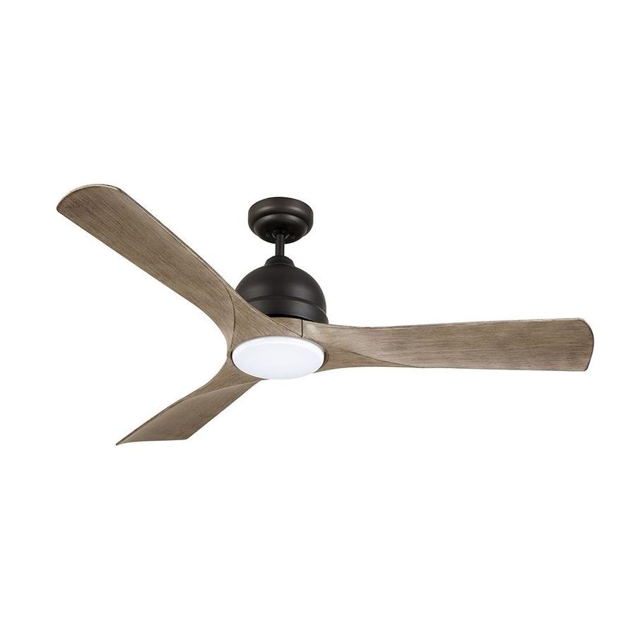 Emerson Volta 54 In Oil Rubbed Bronze Led Indoor Outdoor Ceiling Fan With Light And Remote 3 Blade In The Ceiling Fans Department At Lowes Com