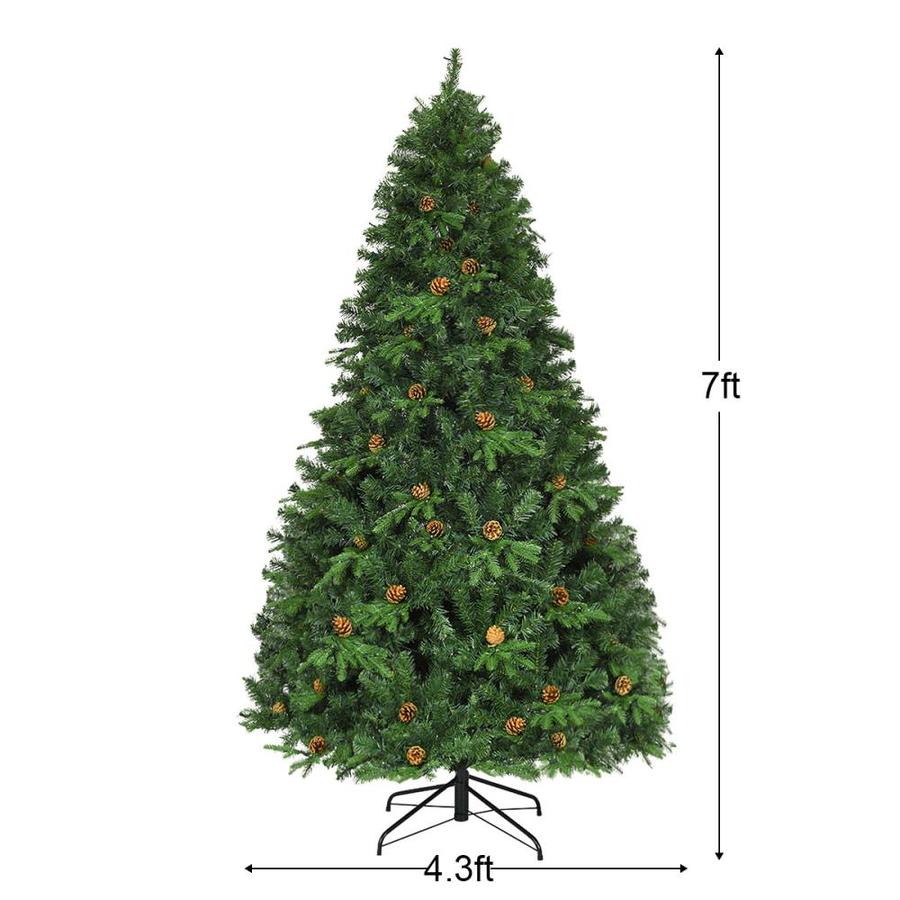 Goplus 7 Ft Pre Lit Artificial Christmas Tree With 460 Color Changing Multicolor Led Lights In The Artificial Christmas Trees Department At Lowes Com 7 Ft Color Changing Christmas Tree