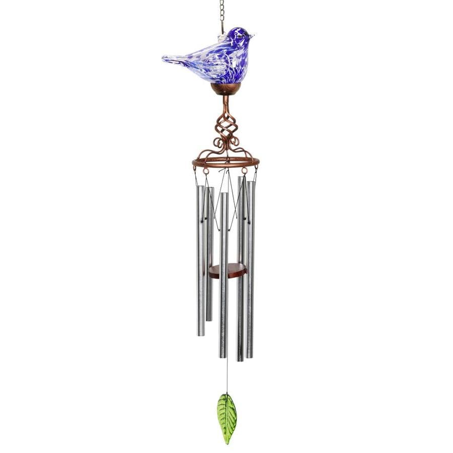 Exhart Solar Blue Bird Wind Chime in the Wind Chimes department at ...