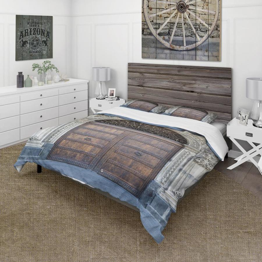 Designart Old Door In Catania Italy Vintage Duvet Cover Set In The Bedding Sets Department At Lowes Com