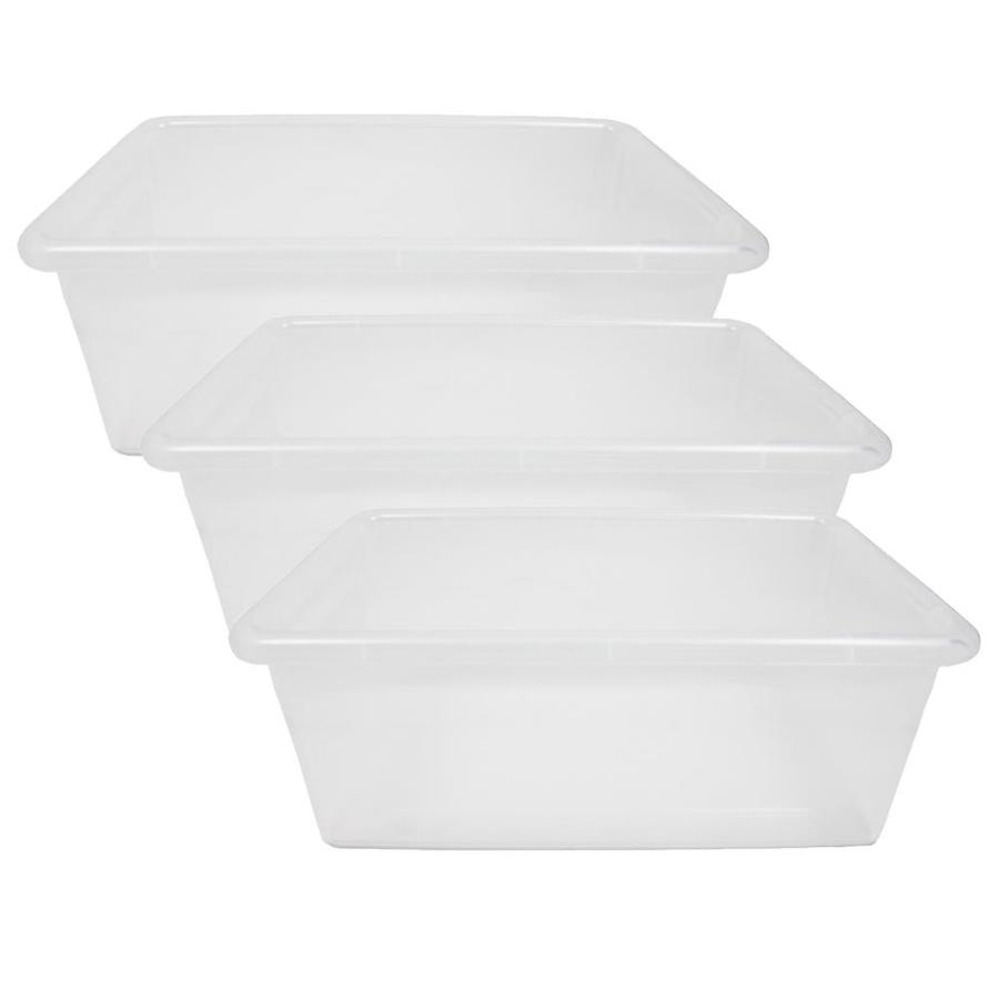 JontiCraft 3Pack 8.6in W x 13.5in H x 5.3in D Clear Plastic Bin in