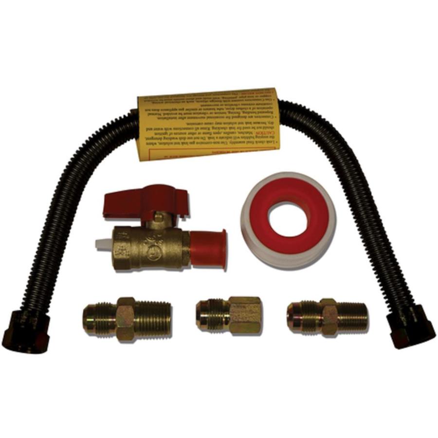 Duluth 18in. Universal Gas Appliance HookUp Kit Black Finish in