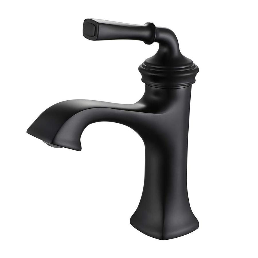 Matrix Decor Matte Black 1 Handle Single Hole Bathroom Sink Faucet In The Bathroom Sink Faucets Department At Lowes Com
