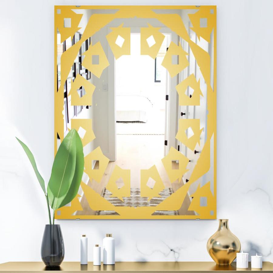 Designart Capital Gold Lively 10-ft Glam Mirror- Wall Mirror in the ...