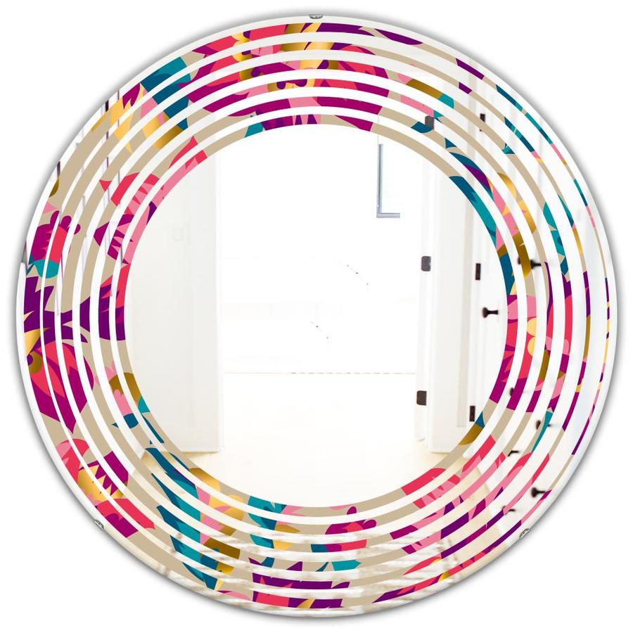 Designart Designart Mirrors 24-in L x 24-in W Round Multi-color ...